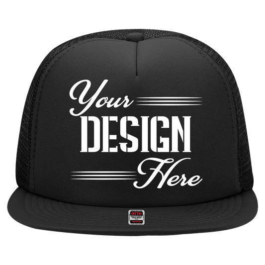 OTTO CAP "OTTO SNAP" 5 Panel High Crown Mesh Back Trucker Snapback Hat DTF