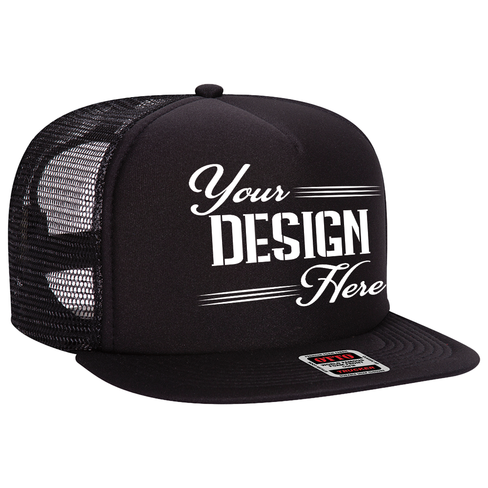 OTTO CAP "OTTO SNAP" 5 Panel High Crown Mesh Back Trucker Snapback Hat DTF