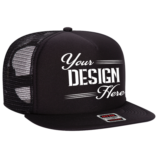 OTTO CAP "OTTO SNAP" 5 Panel High Crown Mesh Back Trucker Snapback Hat DTF